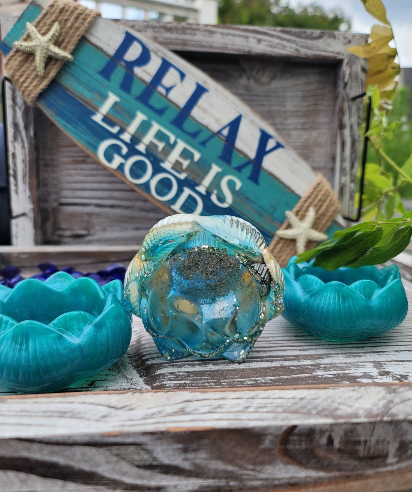 Beach Shell Candle Holder