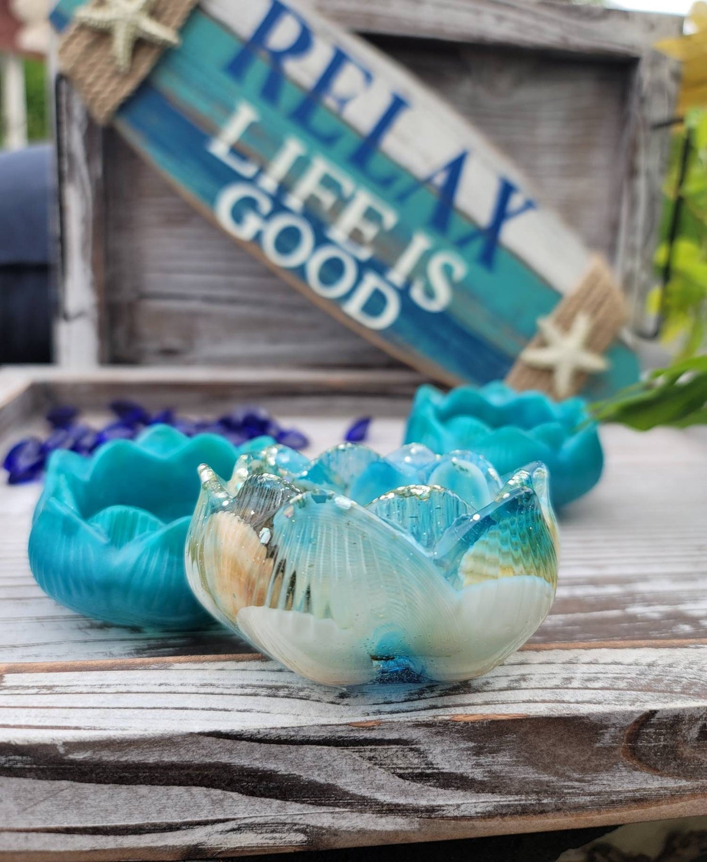 Beach Shell Candle Holder