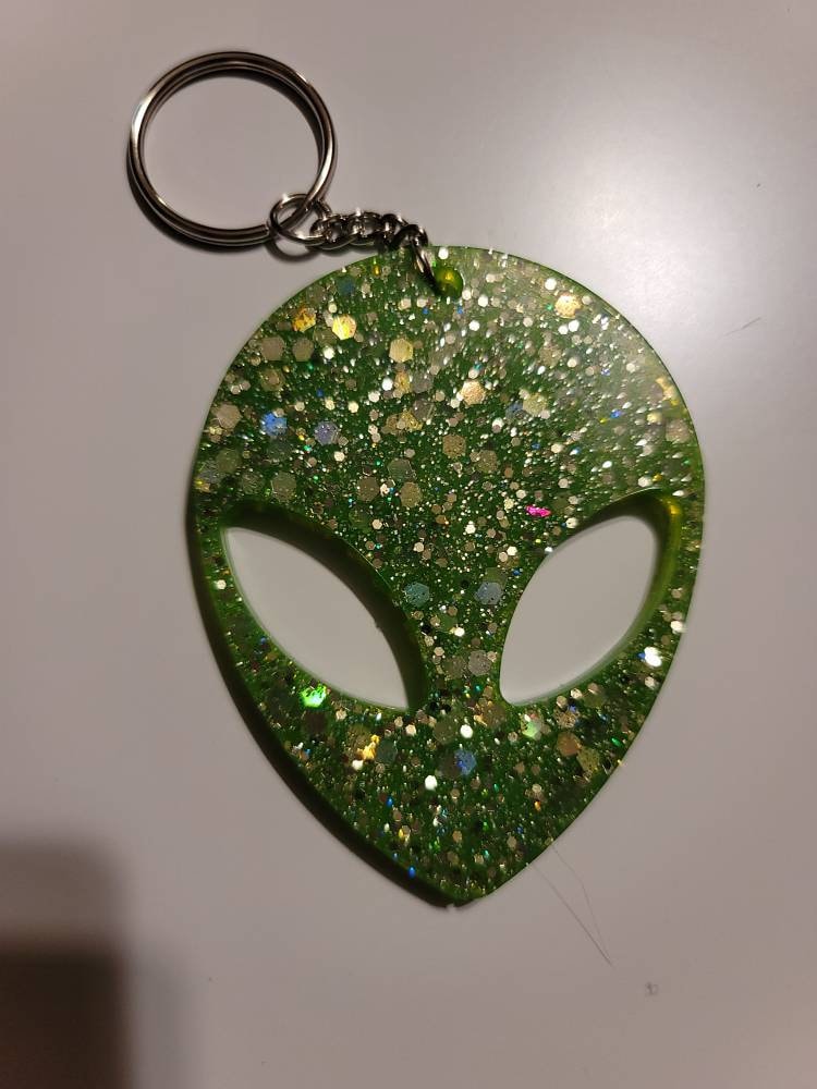 Lime Green Alien Keychain (Large)