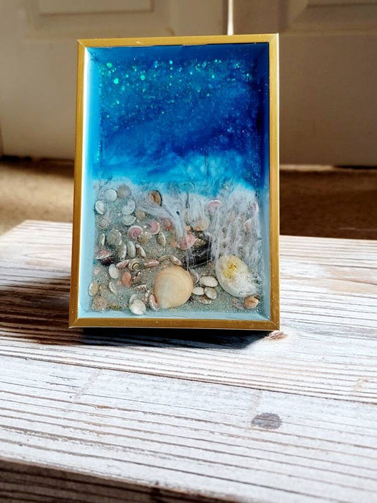 By the Sea Themed Picture Framed Resin Casting