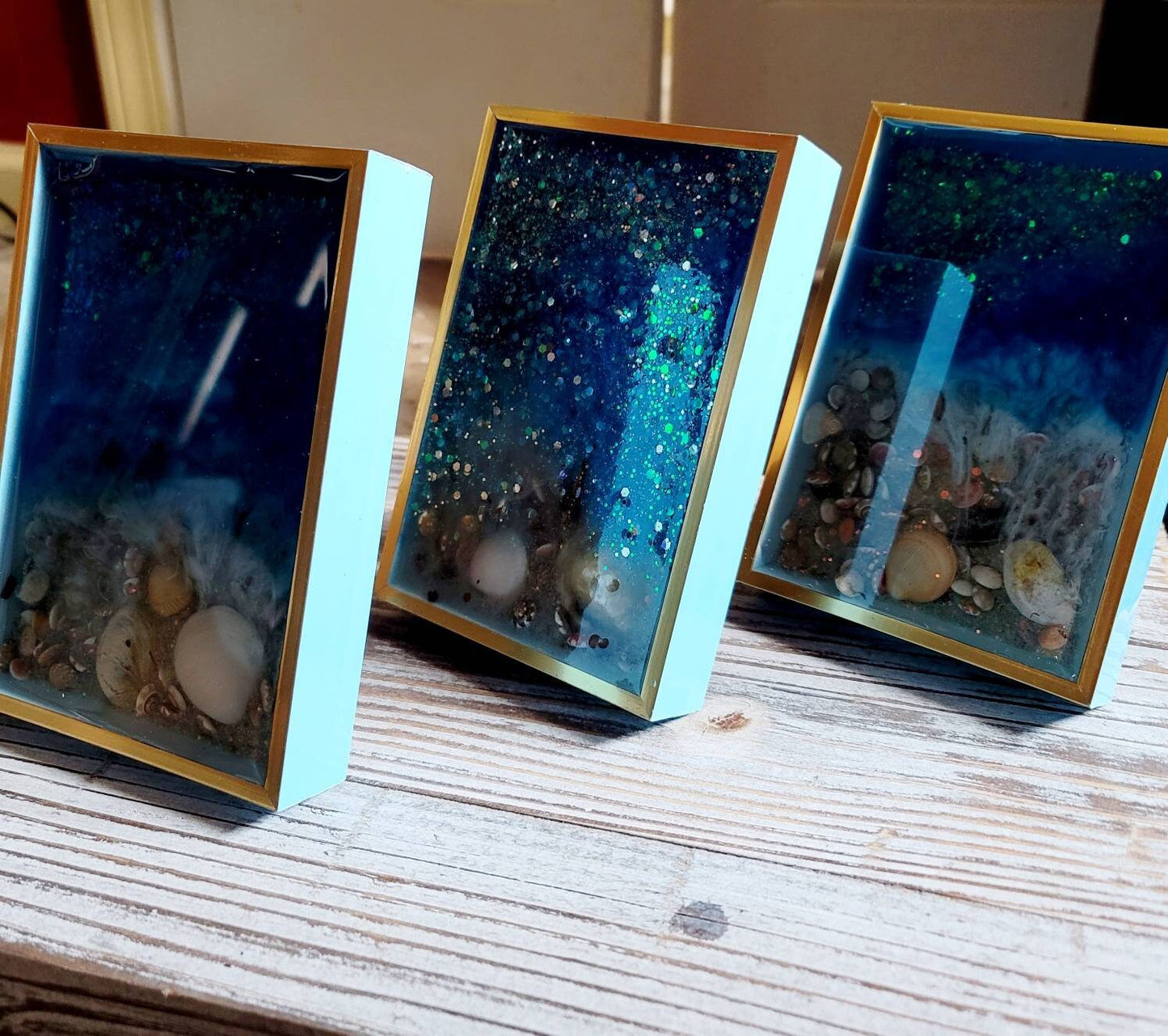 By the Sea Themed Picture Framed Resin Casting