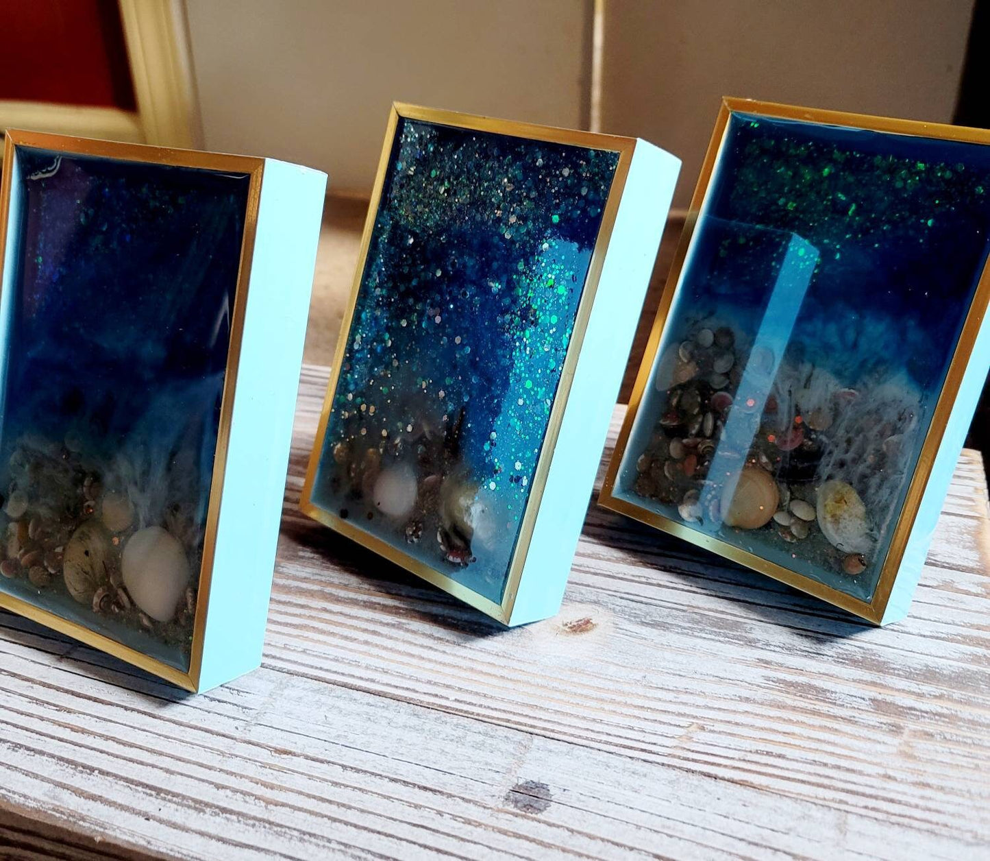 By the Sea Themed Picture Framed Resin Casting