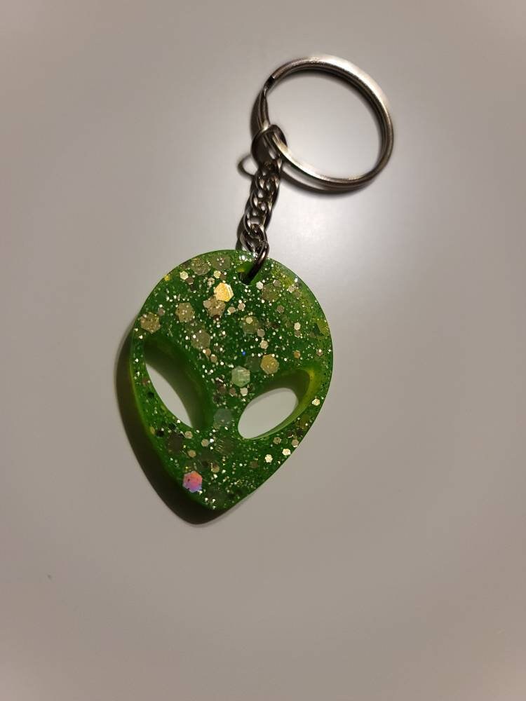 Lime Green Alien Keychain (Large)