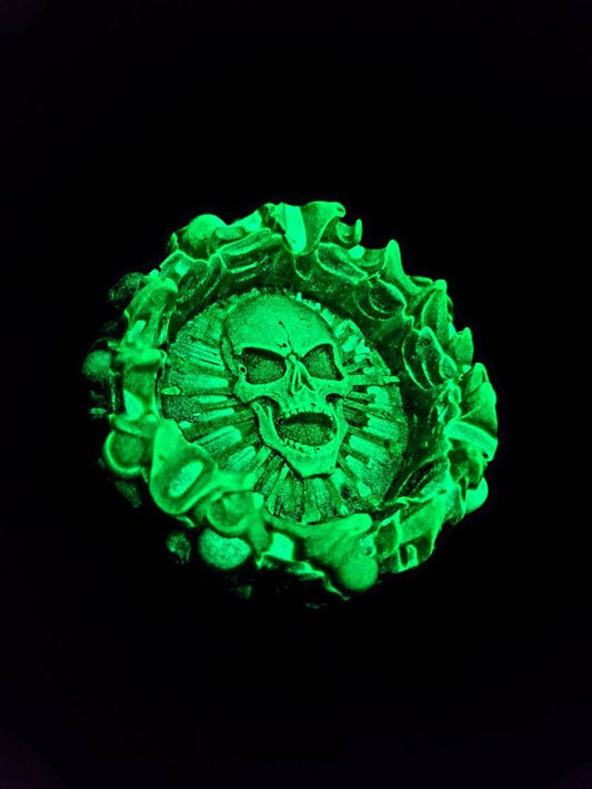 Glow in the Dark Halloween Skull Ashtray