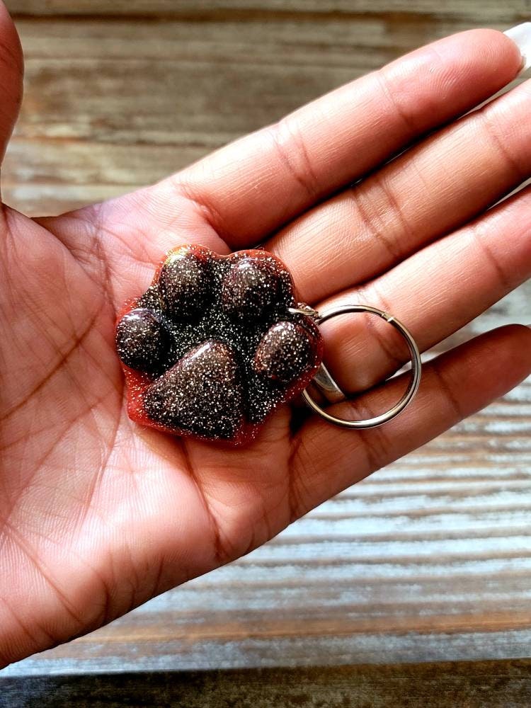 Paw Print Keychains