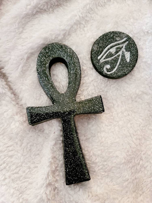 Onyx Spiritual Ankh with FREE  Eye of Ra Token