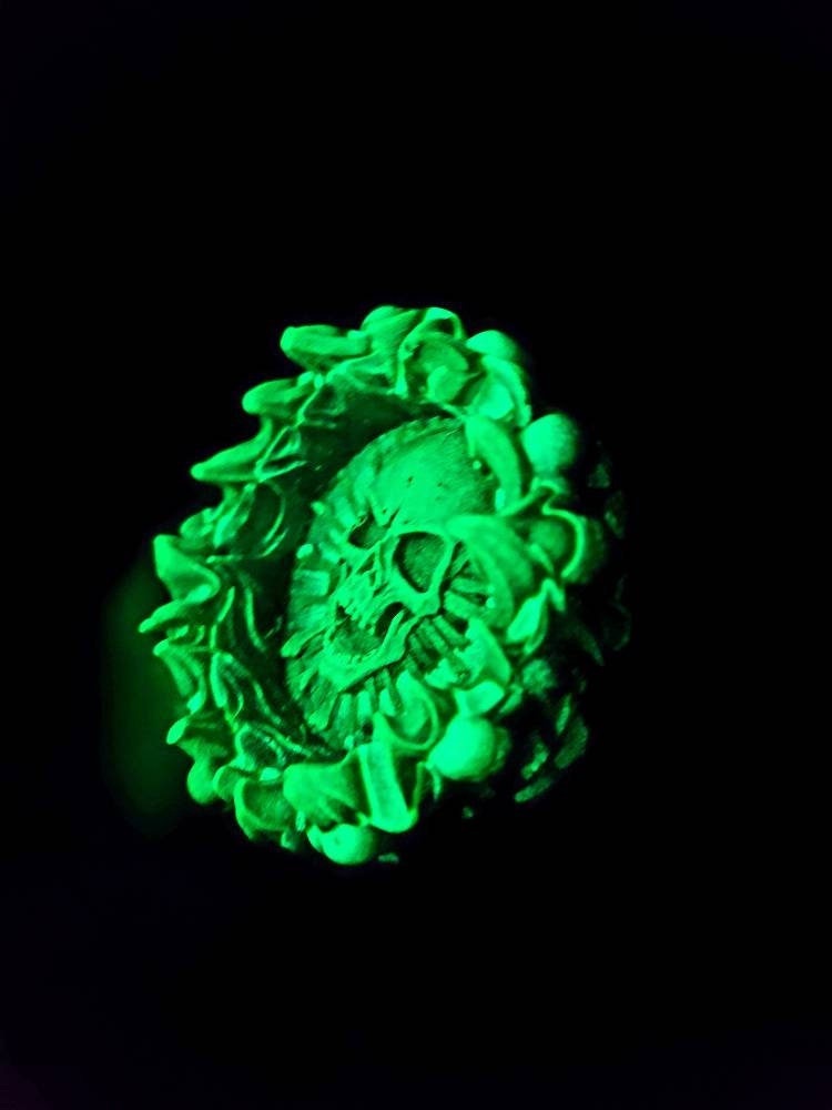 Glow in the Dark Halloween Skull Ashtray