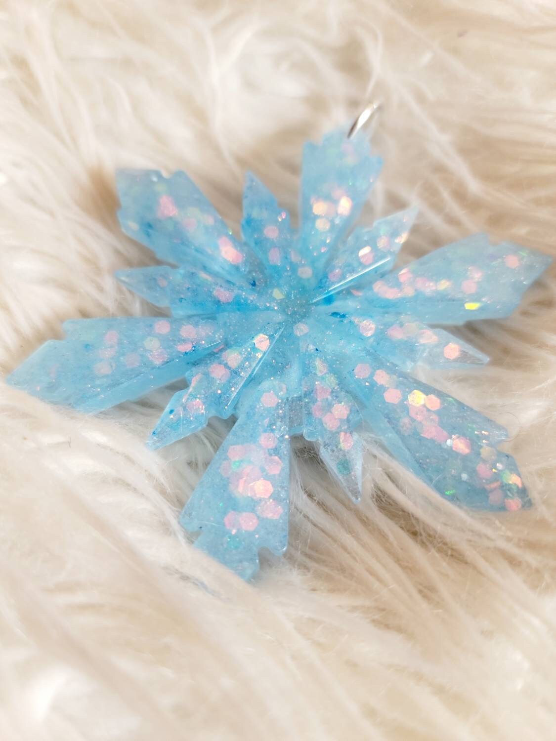 Sky Blue Christmas Snowflake Ornament