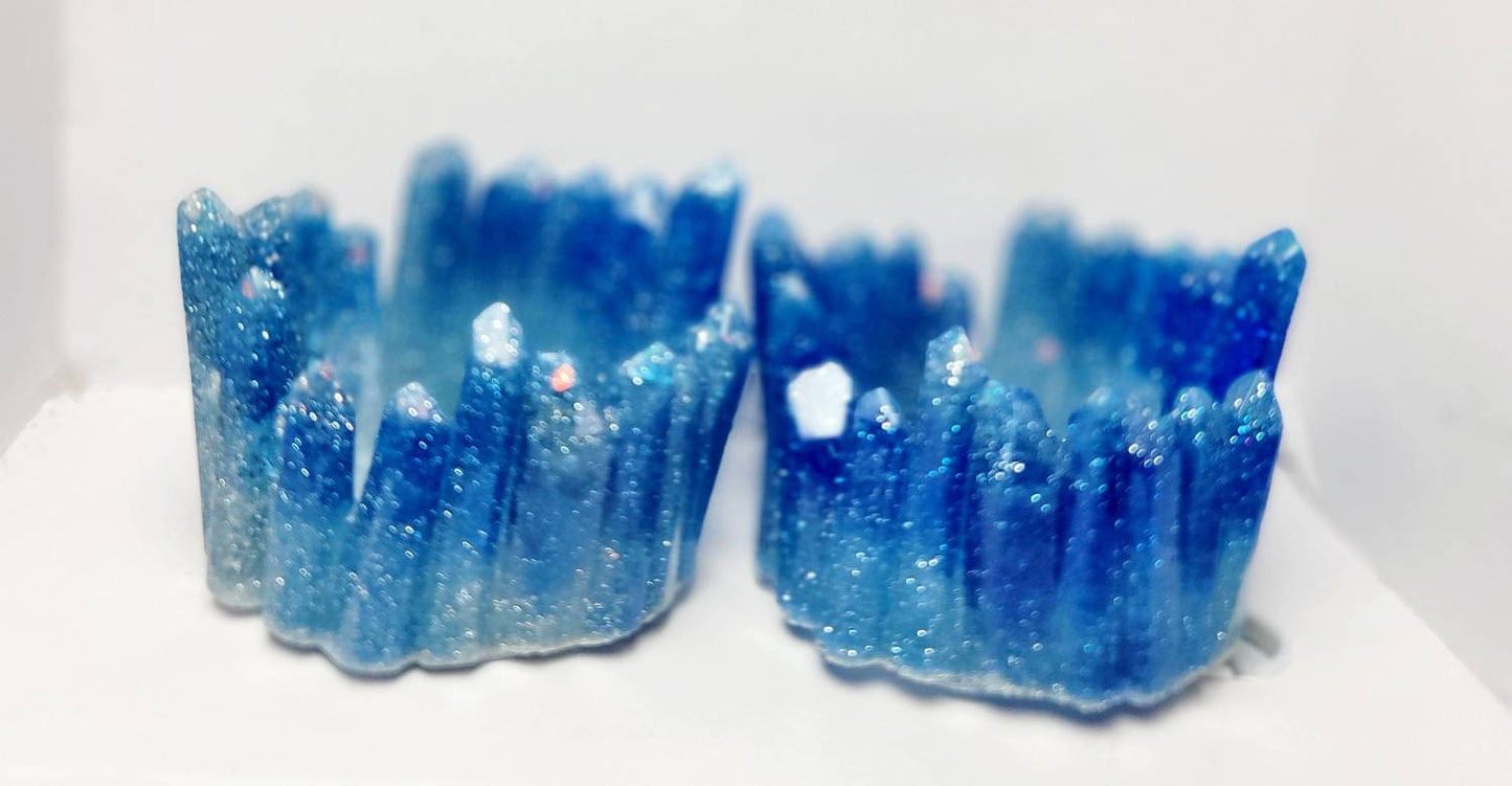 Sapphire Glacier Candle Holder Set