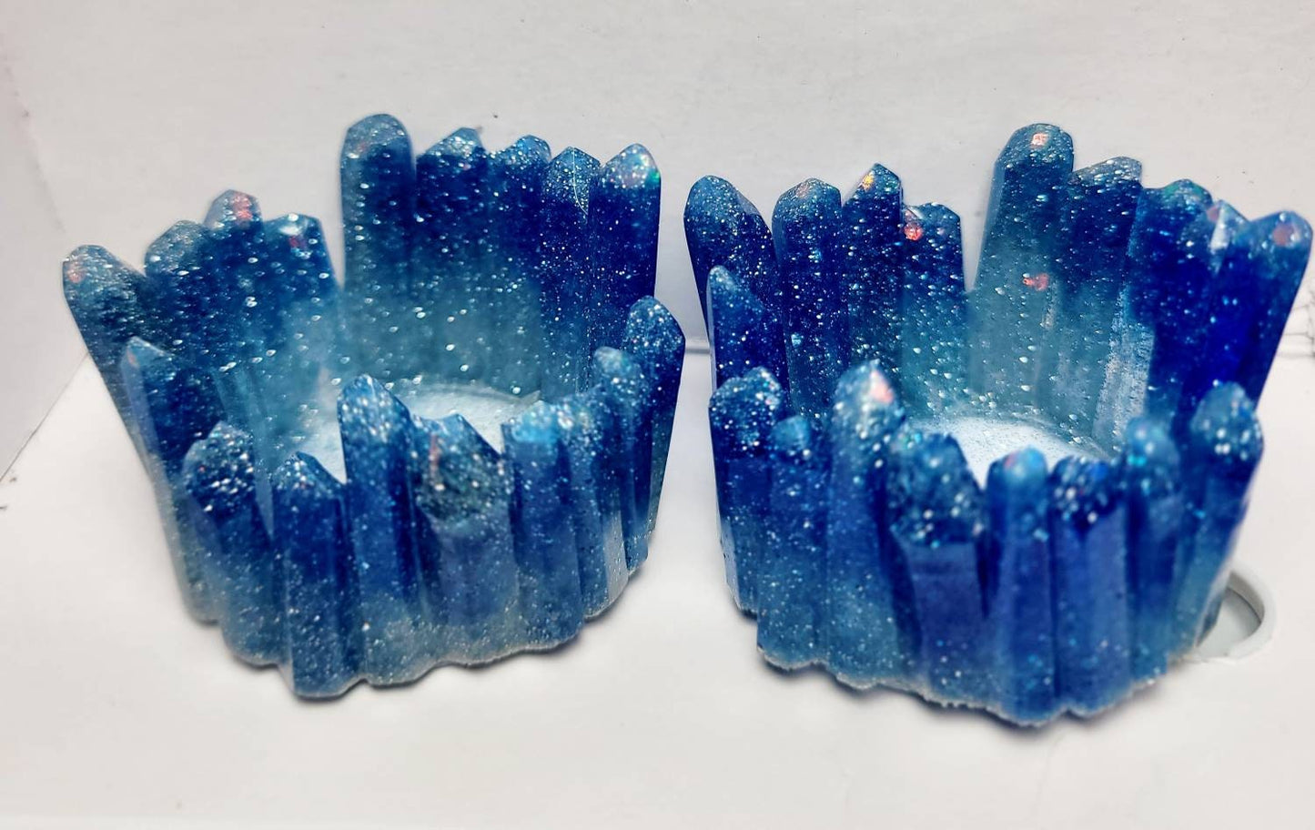 Sapphire Glacier Candle Holder Set