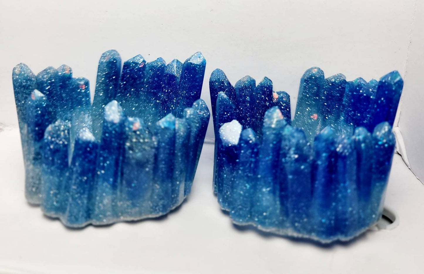 Sapphire Glacier Candle Holder Set