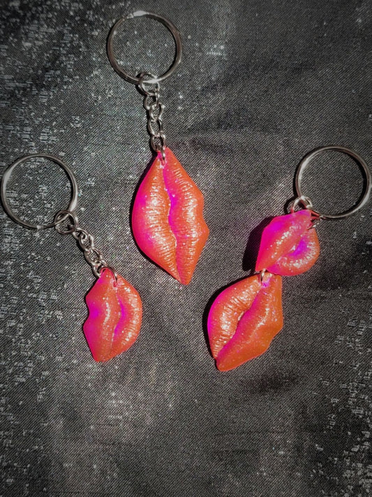 Hot Pink Lips (3 Keychain Set)